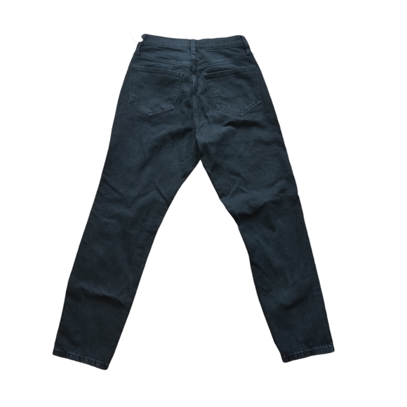 Arizona Shredded Mom Jeans Black High Rise Juniors Size 7 NWT Vintage Style - Picture 2 of 6